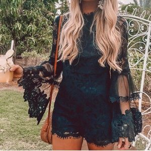 Black lace Vici romper